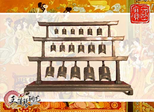 山東客戶定制17件古編鐘，迎賓編鐘古樂