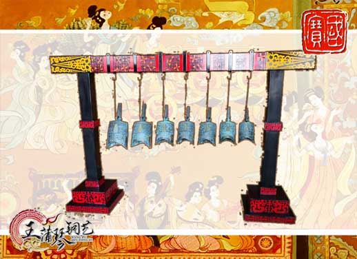 7件編鐘，觀賞裝飾編鐘，可發(fā)音編鐘